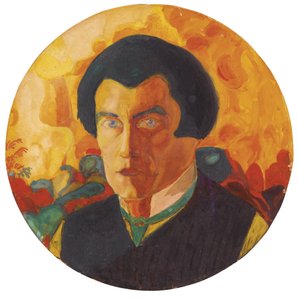 自画像，1908-1910年 作者 卡齐米尔·塞韦里诺维奇·马列维奇