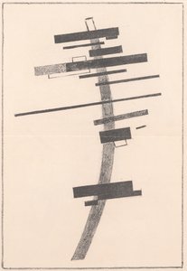 运动与障碍的感觉》，选自 "至上主义：34 幅素描"。 作者 卡齐米尔·塞韦里诺维奇·马列维奇