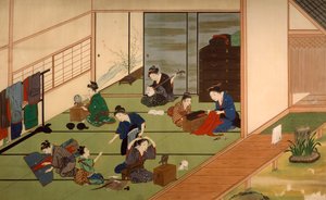 艺妓群，川原惠加（1786-约1860），水彩画，日本，日本文明，19世纪初 作者 川原敬佳