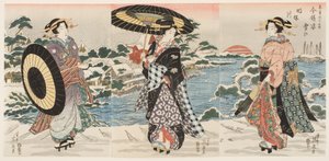 雪天黎明的现代人物 作者 启斋 (1790 1848) 铁