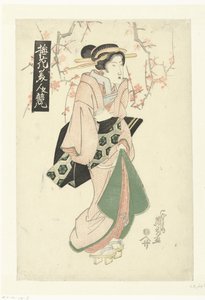 梅花下的歌妓
美人与梅花的比较（系列标题）
梅花美人图》（物上系列标题） 作者 京西铁