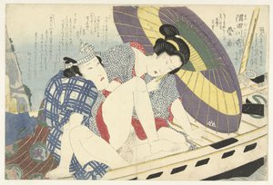 隅田川上工作的艺伎
隅田川艺妓（物件上的标题）