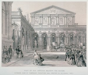 土耳其苏丹阿卜杜勒-阿齐兹对伦敦市市政厅的访问，1867年。    
