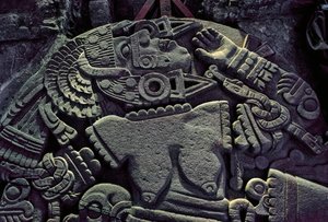美洲；考古；墨西哥；马约尔神庙；阿兹特克人的大神庙；科约尔索奎，2010 年（照片） 作者 肯尼思·加勒特