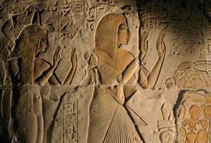埃及; Amarna; mm6741; 考古学; 第十八王朝; 玛雅之墓，萨卡拉，萨卡拉，新王国，2001 (照片) 作者 肯尼思·加勒特