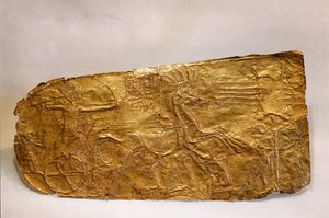 图坦卡蒙墓中的黄金面板，新王国，2002 年（照片） 作者 肯尼思·加勒特
