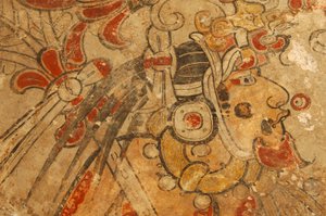 玛雅；玛雅壁画；圣巴托洛；危地马拉；比尔-萨图诺博士，2002 年（照片）