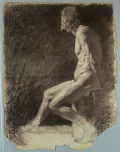 坐着的男人的裸体研究 作者 凯尼恩·考克斯（Kenyon Cox）