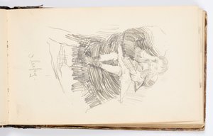 素描本页面：困倦 作者 凯尼恩·考克斯（Kenyon Cox）