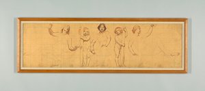 普通法，"法律的统治 "左侧面板研究，纽约上诉法院 Frieze 作者 凯尼恩·考克斯（Kenyon Cox）