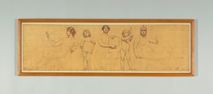 成文法》，"法律的统治 "右侧面板研究，纽约上诉法院 Frieze 作者 凯尼恩·考克斯（Kenyon Cox）