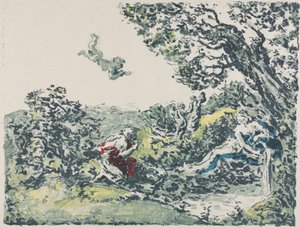 萨提尔和飞翔的丘比特 作者 克尔·泽维尔·罗素