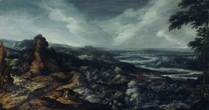 托比亚斯与天使的全景图 作者 Kerstiaen de Keuninck（归因于）