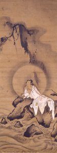穿着白色长袍的观音（观世音菩萨） 作者 吉山民长