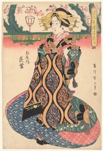 玉屋内的 Courtisane 花村崎
玉屋内花村咲（物件上的标题）
雅乐屋名花（系列名称）
Furyu seiro meika awase（物品上的系列名称）