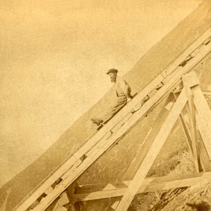 华盛顿山铁路的海岸线》，约1900年。