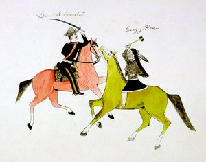 乔治·卡斯特（George Custer）将军1839-1876年与印第安纳州苏族的疯马之间的冲突。