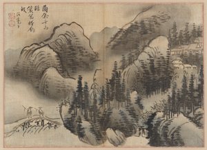 雨中风景，18世纪末。 作者 金秀玉