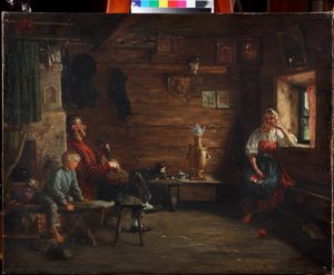 家庭田园诗 par Kirill Vikentievich Lemoch (Lemokh) (1841-1910), - 布面油画 - 私人收藏 作者 基里尔·维肯蒂耶维奇·莱莫奇