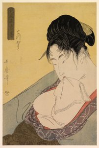 低等妓女（Gun [teppo]），选自 "北区五色墨 "系列（"Hokkoku goshiki-zumi"）。 作者 北川宇多郎