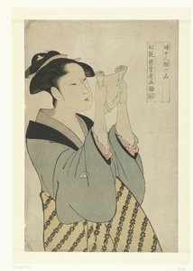 读信女人
女性面部特征的十个方面（系列标题）
富士人偶（物品上的系列名称） 作者 北川宇多郎