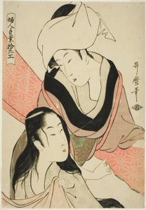 碎布机，选自 "妇女手工艺品十二种（Fujin tewaza juni ko）"系列 作者 北川宇多郎