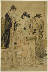 优雅的快乐：花香，右 (Furyu hana no ka asobi, jo) 作者 北川宇多郎