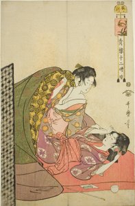 龙之时》，选自 "吉原十二小时（Siro juni toki tsuzuki）"系列 作者 北川宇多郎