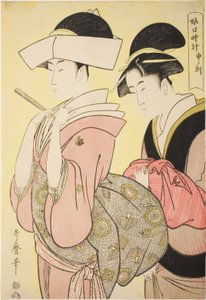 猴小时 [下午 4 点]（猿之国），选自 "少女日晷（Musume hi-dokei）"系列 作者 北川宇多郎