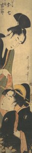 O Shichi和Kichisaburo，约1780年。 作者 北川宇多郎