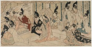 场景改编自1790年代后期的戏剧《忠实保留者库房》。 作者 北川宇多郎