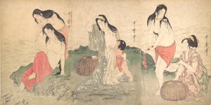 阿瓦比渔民，18世纪末至19世纪初。 作者 北川宇多郎