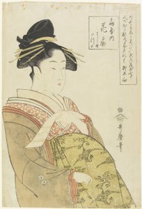 O_giya House的名妓Hanao_gi，c。 1793年至1794年 作者 Kitagawa Utamaro