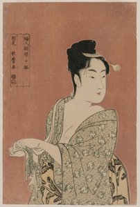 女性相术中的十种类型》系列中的时髦类型 作者 Kitagawa Utamaro