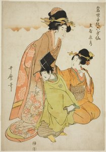 诗人船屋之安秀，选自 "现代儿童是六位不朽的诗人（Tosei kodomo rokkasen）"系列 作者 北川宇多郎