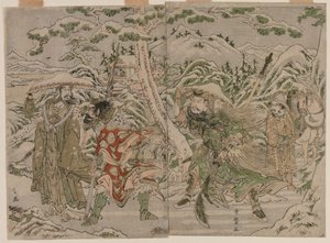 《三国演义》中的冬景c。 1790年。 作者 北川宇多郎