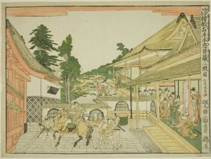 第二幕（Nidanme），选自 "忠臣库透视图（Uki-e kanadehon Chushingura）"系列 作者 北尾正好