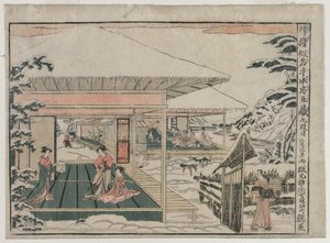 Chushingura：《忠诚宝藏阁》系列透视图中的第九幕，c。 179 作者 北尾正好