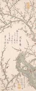 开花的李子树，1813年。