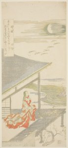 诗人伊势仰望归雁群》，选自无标题八景系列 作者 北尾重正