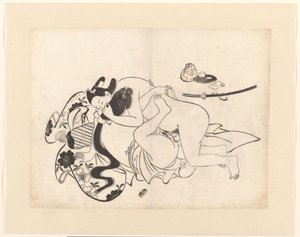 亲密缠绵的恩爱夫妻 作者 Kiyonobu (I) , 鸟居