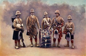 二等兵、鼓手、吹笛手和号手--黑色守望》，1900年。 作者 骑士