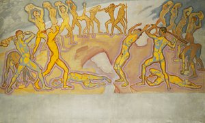 泰坦之战；泰坦战役，约1913-1915年 作者 科洛曼·莫泽（Koloman Moser）