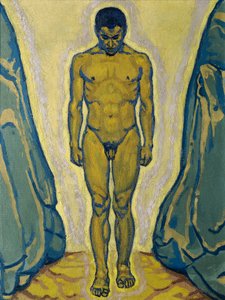 站在岩石间的裸体青年 作者 科洛曼·莫泽（Koloman Moser）