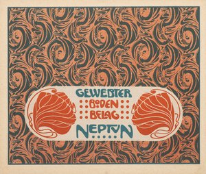 编织地板的海王星，1901年。 作者 科洛曼·莫泽（Koloman Moser）