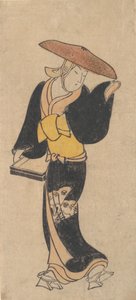 演员三条康太郎作为一个流动的佛教尼姑，约1715年。 作者 近藤清治