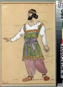 为乔治-斯维里多夫（1915-1998 年）的歌剧《暴风雪》设计服装。Oeuvre de Konstantin Alexeyevich Korovin (Constantin Korovine) (1861-1939), aquarelle et gouache sur carton 作者 康斯坦丁·阿列克谢耶维奇·科罗文