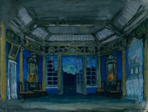 M. Musorgsky的歌剧Khovanshchina的舞台设计，1911年 作者 康斯坦丁·阿列克谢耶维奇·科罗文