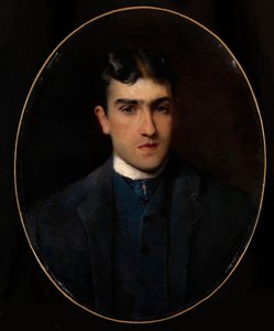 Portrait de Lucien Guitry (1860-1925) (吕西安-吉特里肖像) - Peinture de Konstantin Yegorovich Makovsky (Constantin Makovsky) (1839-1915) huile sur toile (64x51 cm) - Collection privee 作者 康斯坦丁·埃戈罗维奇·马科夫斯基