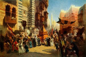 1965年，圣地毯从梅卡（Mekka）返回开罗。 作者 康斯坦丁·埃戈罗维奇·马科夫斯基